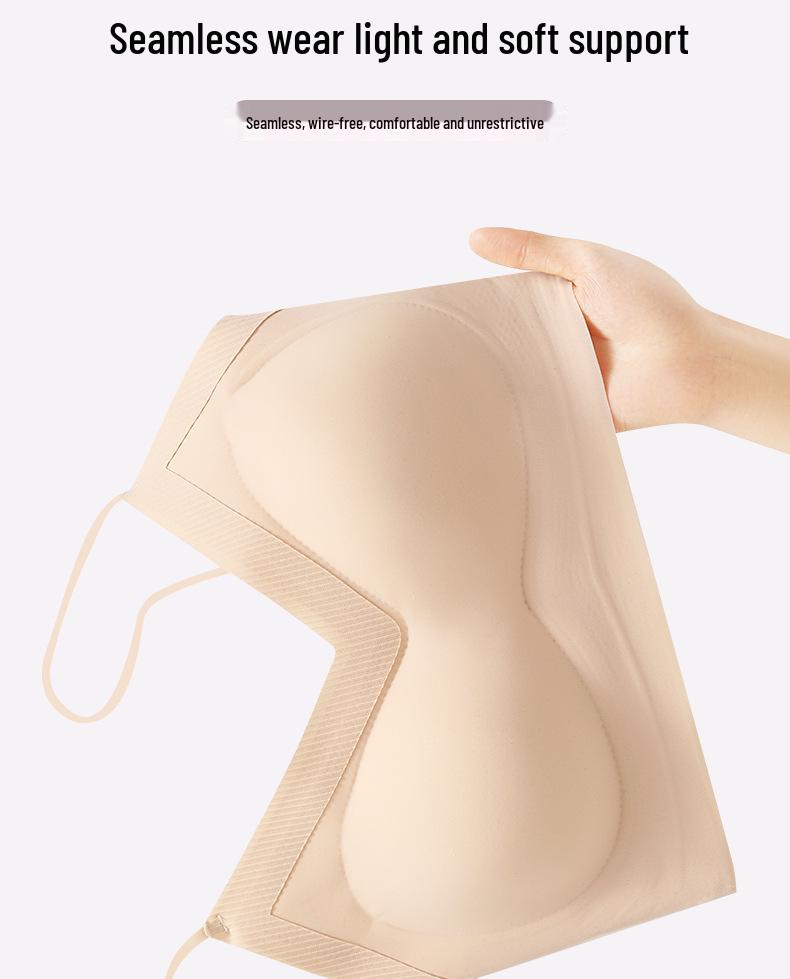 Jelly Strip Seamless Lift Camisole: Women's Thin Strap Anti-Sag Bra with Beautiful Back Design