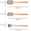 3 PIÈCES Racloir à Crème DIY Spatule à Pain Gâteau Beurre Fouet Pinceau à Huile Outil de Boulangerie Cuisine Spatule Manche en Bois Silicone Anti-adhésif