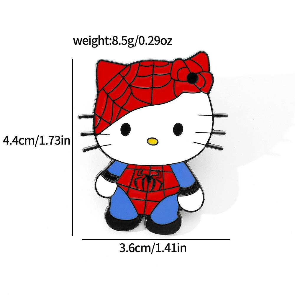 Милая креативная личность стиль Человека-паука КТ кошка сплав масляная капля брошь Sanrio металлическая значок аксессуары