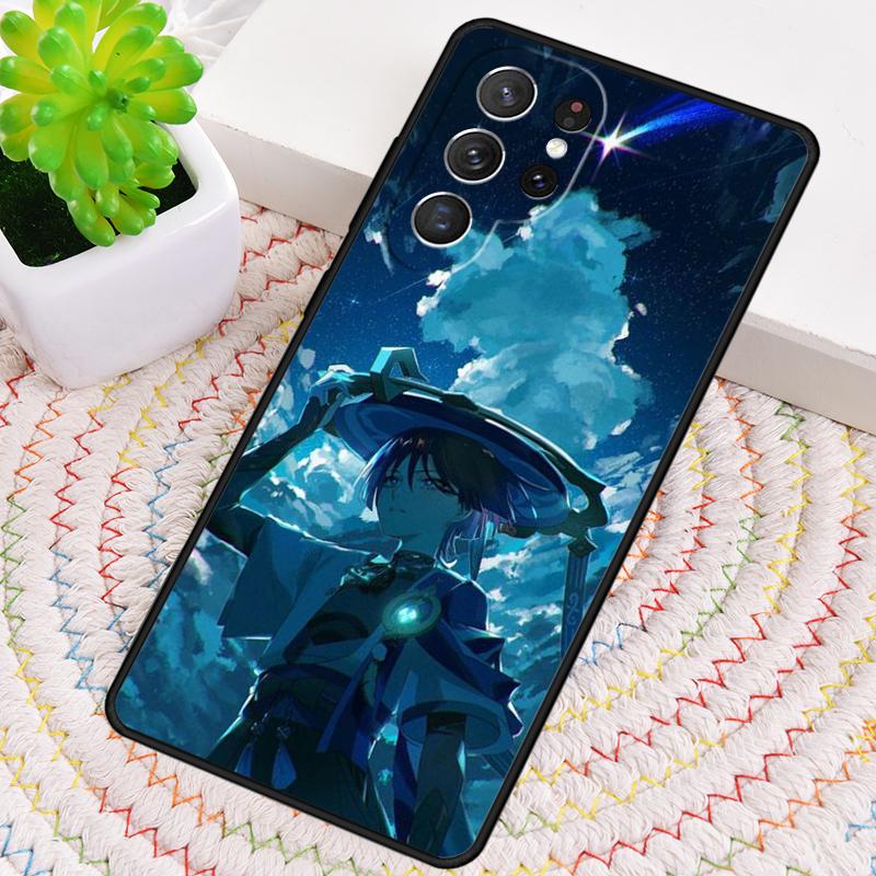 Genshin Impact Scaramouche soft Silicone Phone Case For Samsung Galaxy note 10 pro S26 S24 S23 S22 S21 Plus S25Ultra Capa Cover