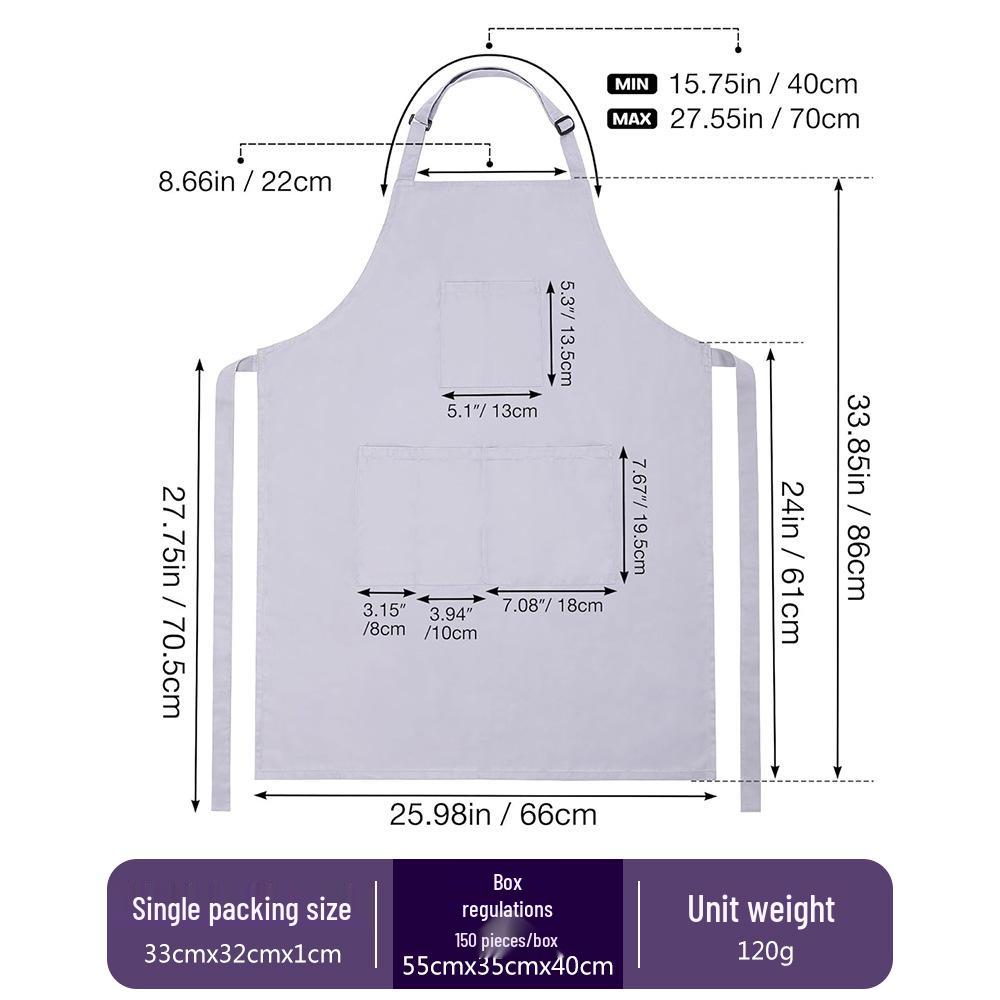 Unisex Cross-Neck Logo Apron for Milk Tea & Coffee Shops