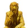 3D Printed Thinker Figurine, Small Upset Clown Shelf Sitter for Living Room Bookshelf Office Desktop Decor