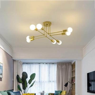 6/8 Heads LED Ceiling Lamp for Living Room Nordic Dome Light Home Decoration Lighting Natural Light Lighting Chandelier