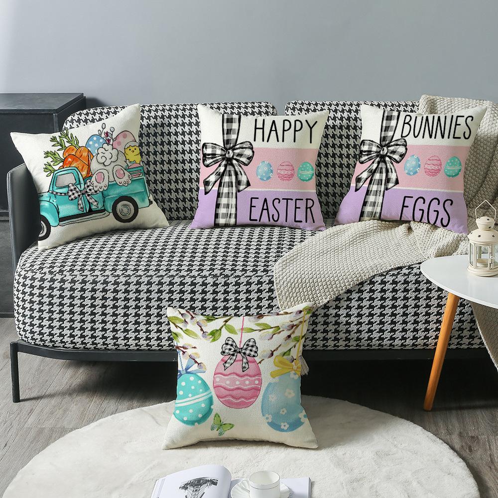 Neue Festliche Atmosphäre Osterkissenbezug Osterei Illustrations Element Schlafzimmer Wohnzimmer Sofa Dekokissenbezug