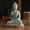 Statua Giardino Buddha Decorazione Acquario Mini Statuetta Buddismo Arredo Scrivania Tavolo Statua Zen Casa Sabbia Verde Thailandia