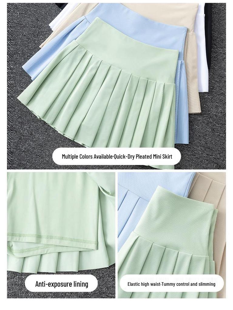 Women's Summer Quick-Dry Badminton & Tennis Skirt Set