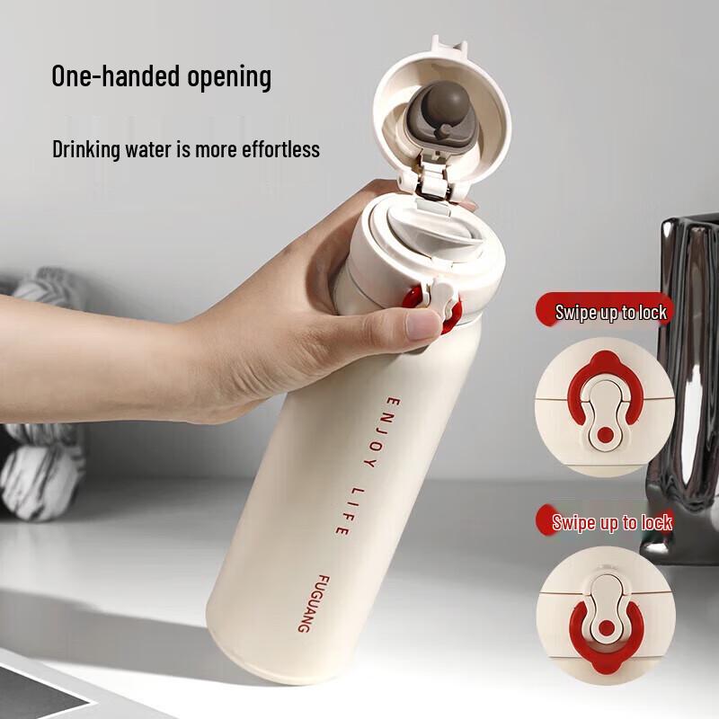 Fuguang 316L Stainless Steel 600ml Insulated Bottle with Pop-up Lid