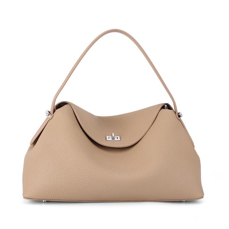 Single-shoulder Crossbody Bag, Genuine Leather Handbag, Simple and Fashionable, Versatile Accessory.