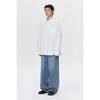 Customellow Oversized Fit Solid Shirt White C9sam26204whx