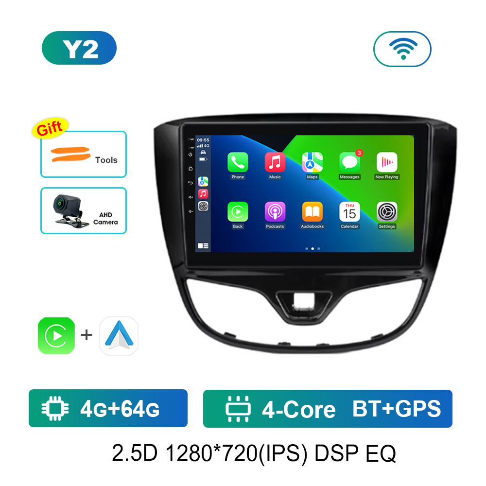 Video Multimedia Player 9 inch for Opel Karl 2017 - 2020 Android Car GPS Navi WiFi BT 4G WiFi Touch Screen Head Unit Cooling Fan