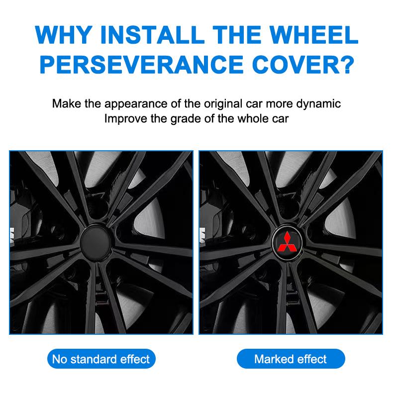 4pcs 60mm Car Wheel Center Hub Cap Rim Cover Emblem Sticker For Mitsubishi Asx Lancer Outlander Pajero Ralliart car Accessories fxcr23