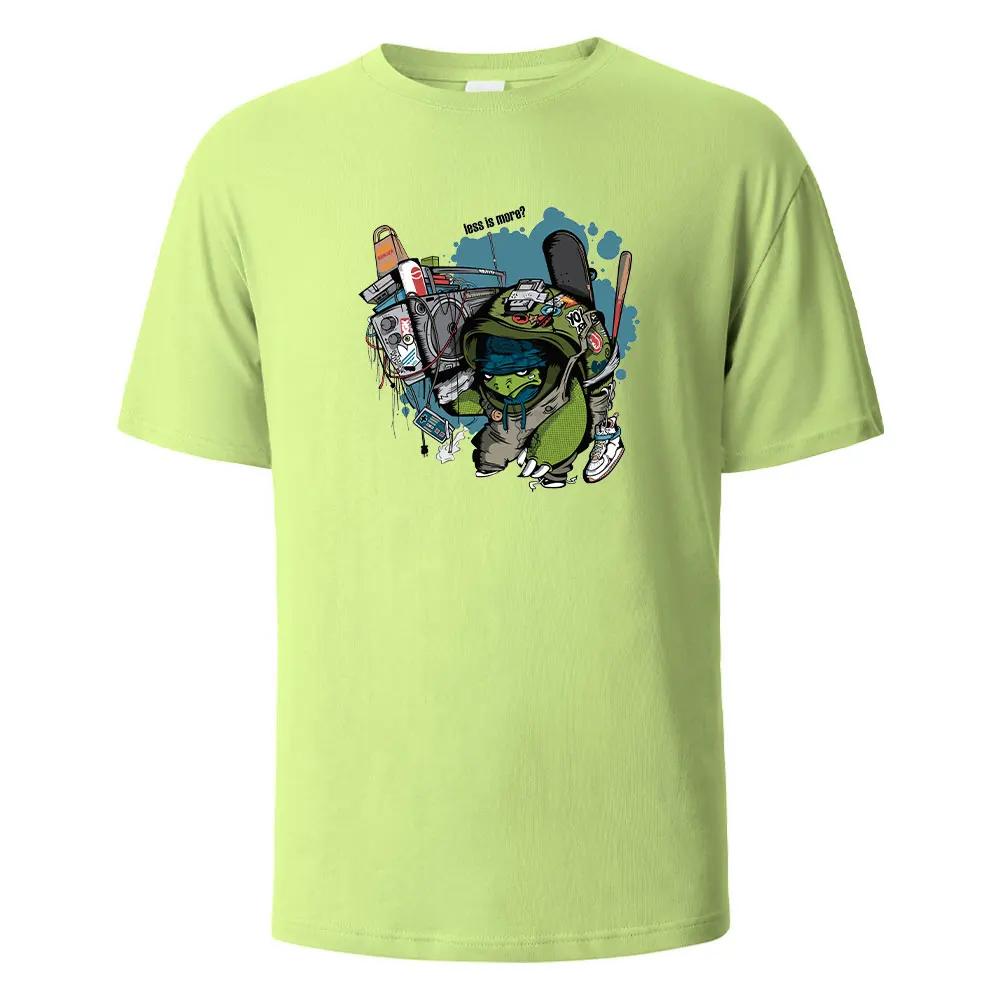 Print T-Shirt Summer Tees For Men Women 100% Cotton O-neck Oversize Casual Short Sleeved Tops