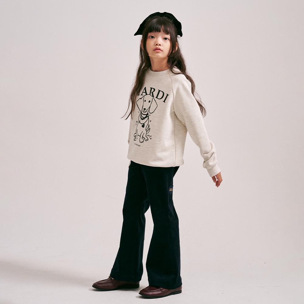 [mardimercredi] Kids Corduroy Wide Flare Pants Navy