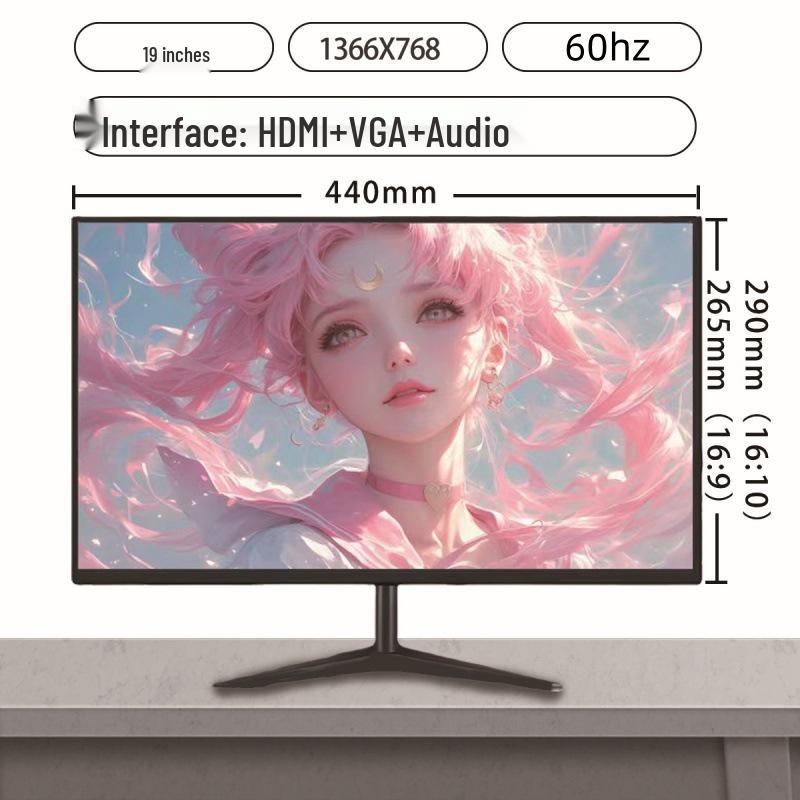 Brand New 19-27 Inch Flat IPS Monitor: Ideal for Office, Gaming, and Surveillance