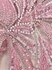 African 3D Flowers Sequin 2025 Latest Hot On Sale African French Party Lace Fabric Tulle Nigerian Beads Fabric For Wedding Dress