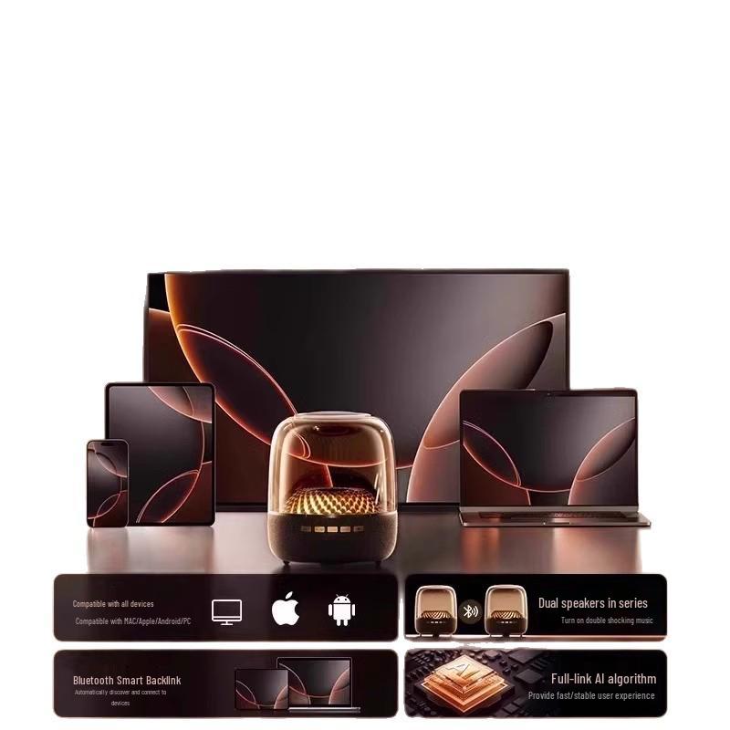 Huaqiangbei Manhattan Bluetooth Glazed Speaker - Crystal 2025 New Subwoofer