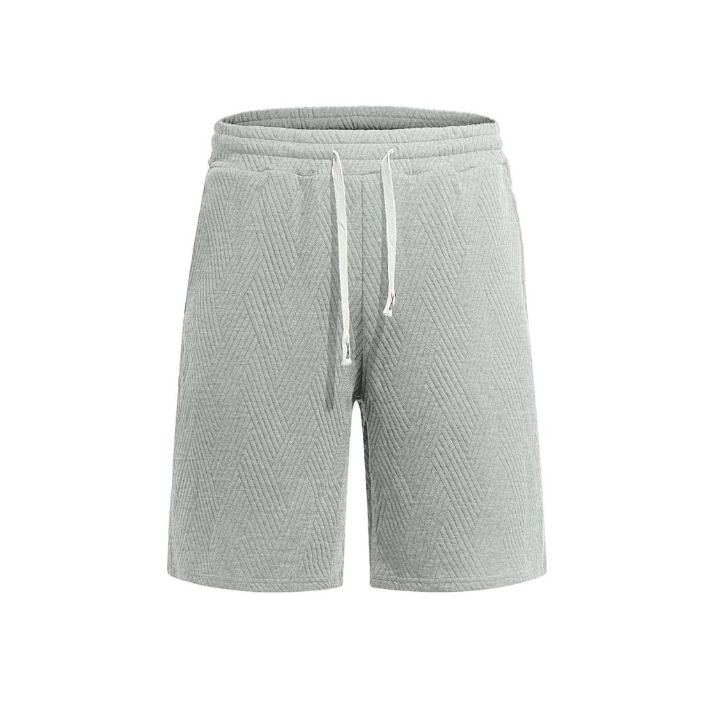 Men's Casual Crinkle Twill Shorts for Summer, Knee-Length Bermuda