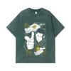 275 GSM Gewaschene T-Shirts 100% Baumwolle Jujutsu Kaisen V11 Geto Druck Unisex Schweres Baumwoll-T-Shirt