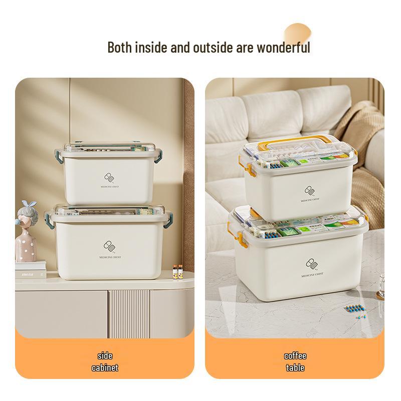Portable Large-Capacity Family First Aid Medicine Storage Box