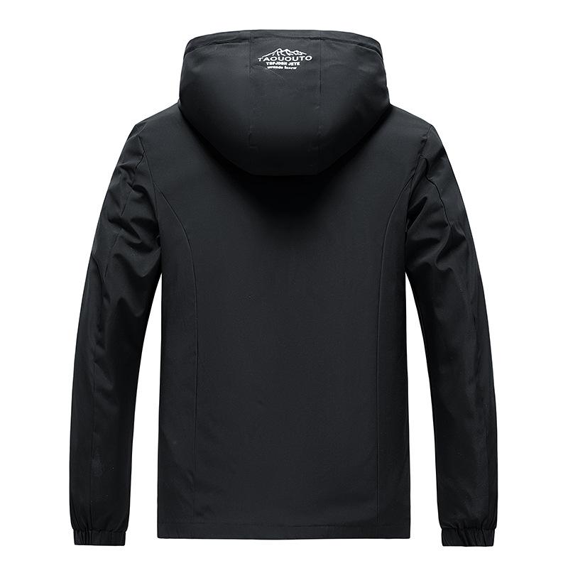 Men's Outdoor Camping Coat Zippered Hoodie Windproof Jacket Men's Sports Work Jacket