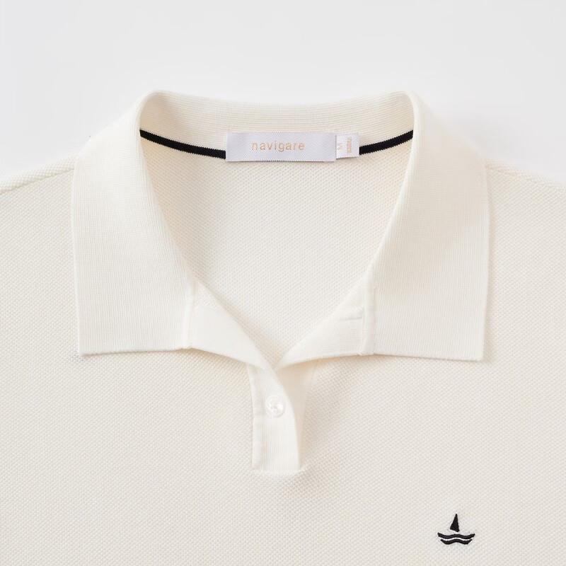 Navigare Women's Short Sleeve Polo Knit Shirt