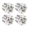 4pcs 1.9inch Aluminum Alloy Silver Wheel Hex Hub Fit for SCX10 1 10 RC Car Model20mm