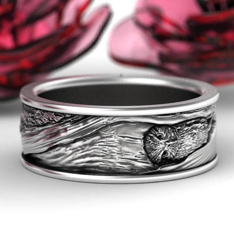 Creative Owl Ring Personalized Owl'S Eye Jewelry Ring Jewelry