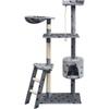Cat Tree - vidaXL - 150 Cm - Sisal Scratching Post - Color Gray - For Medium Cats