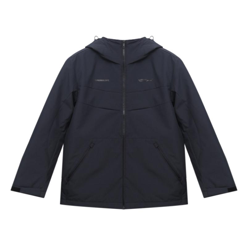 

Li-Ning Fitness Series Solid Color Zipper Hooded Comfortable Breathable Versatile Casual Cotton Jacket Men Jacket Black AFMU035-4 M