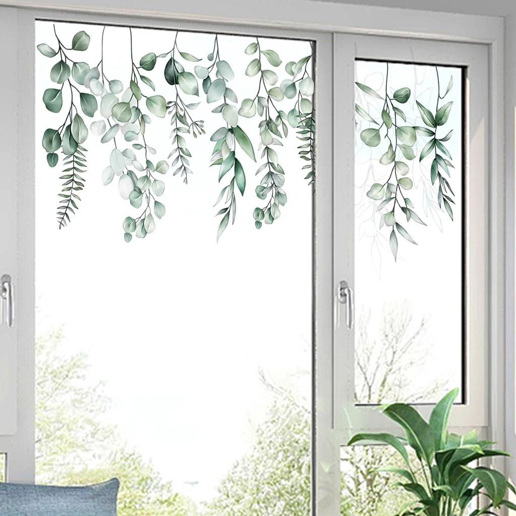 Plant Flowers Flower Glass Stickers Living Room Window Theme Decorative Wall Stickers Window Stickers
