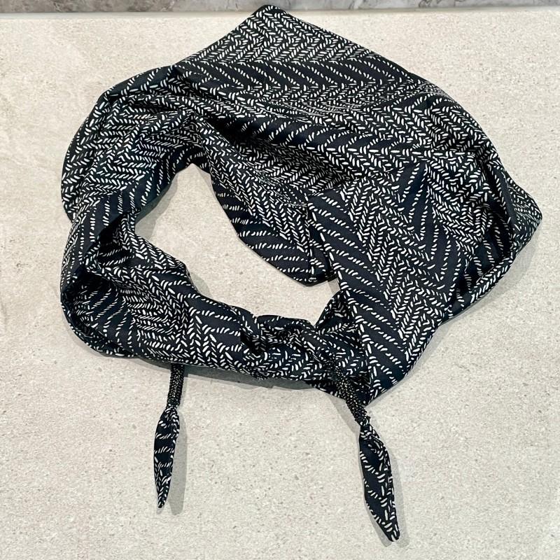 Meier Gestreifter Taillendreiecksschal, Seidenschal, Gürtel, feminine High-End-Taillenaccessoires