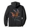 Vintage Monarch Butterfly Floral Sage Flower Girl Botanical Mom Hoodie