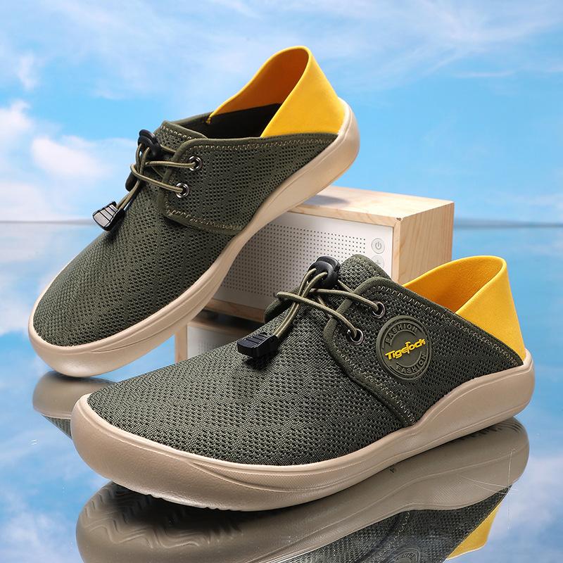 Neue Barfußschuhe mit breiter Zehenbox Herren Fliegengewebte atmungsaktive Sportschuhe Herren Fitnessschuhe Schnürschuhe Freizeitschuhe