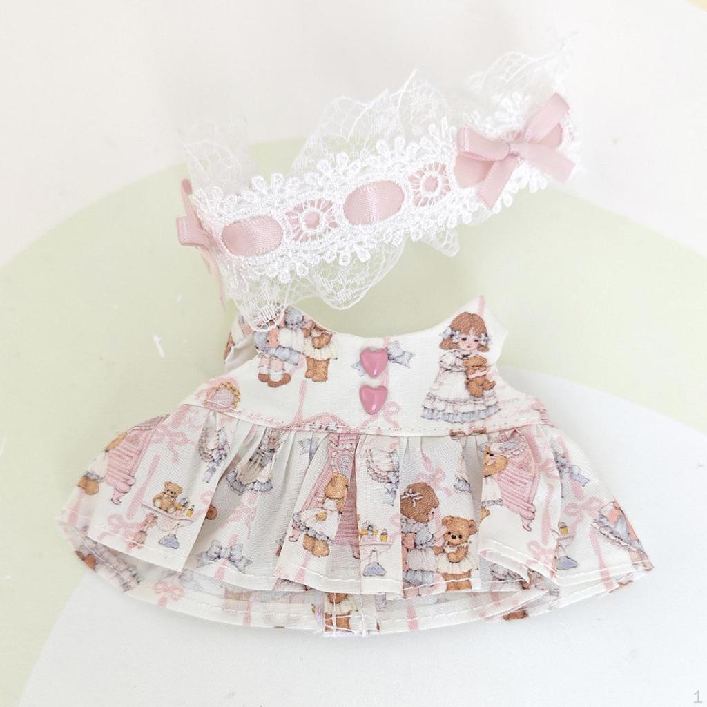 17cm Doll Dress Costumes Educational Stylish Soft Plush Accessories for Kids Birthday Gift
