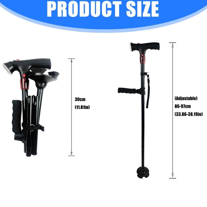 Light weight Aluminum Folding Canes Ergonomic Handle Regulable for Senior Travel Hiking Support