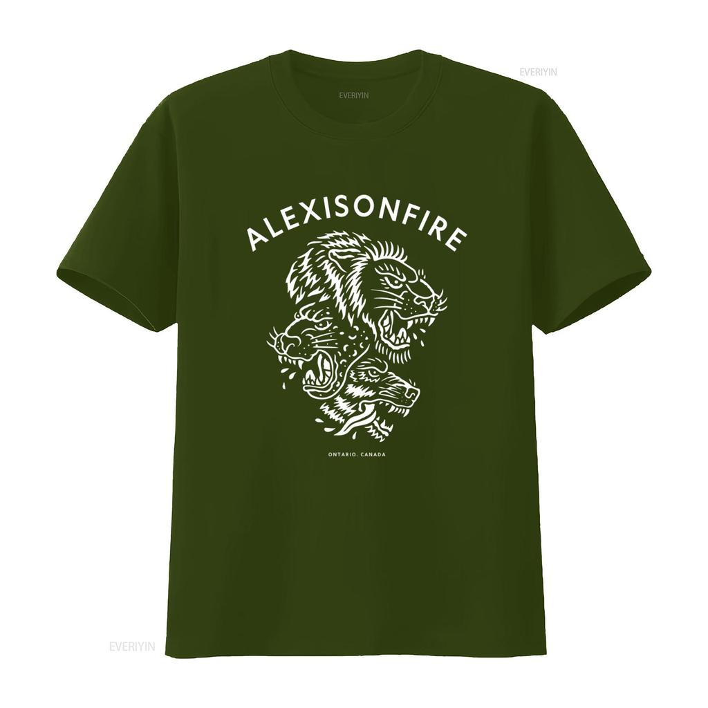 Alexisonfire Animal Print T Shirt Summer Longsleeve Holiday Birthday Christmas Zipper SweaT vintage Washed Stylish Stretched