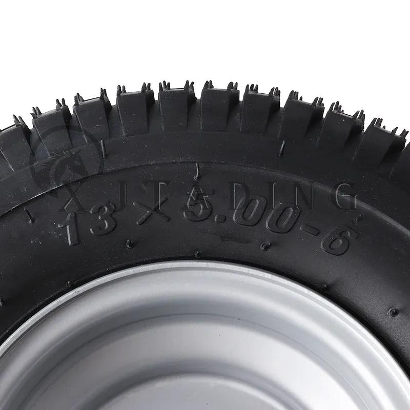 Mit 6 Zoll Lager Radnabe 13x5.00-6 Räder Reifen für Roller Golfwagen Karren Rasenmäher Kleines Landwirtschaftliches Fahrzeug Anhänger