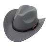 Western Cowboy Hat Upturned Belt Accessories Felt Hat Tibetan Hat Ethnic Style Wear Performance Cashmere Jazz Hat