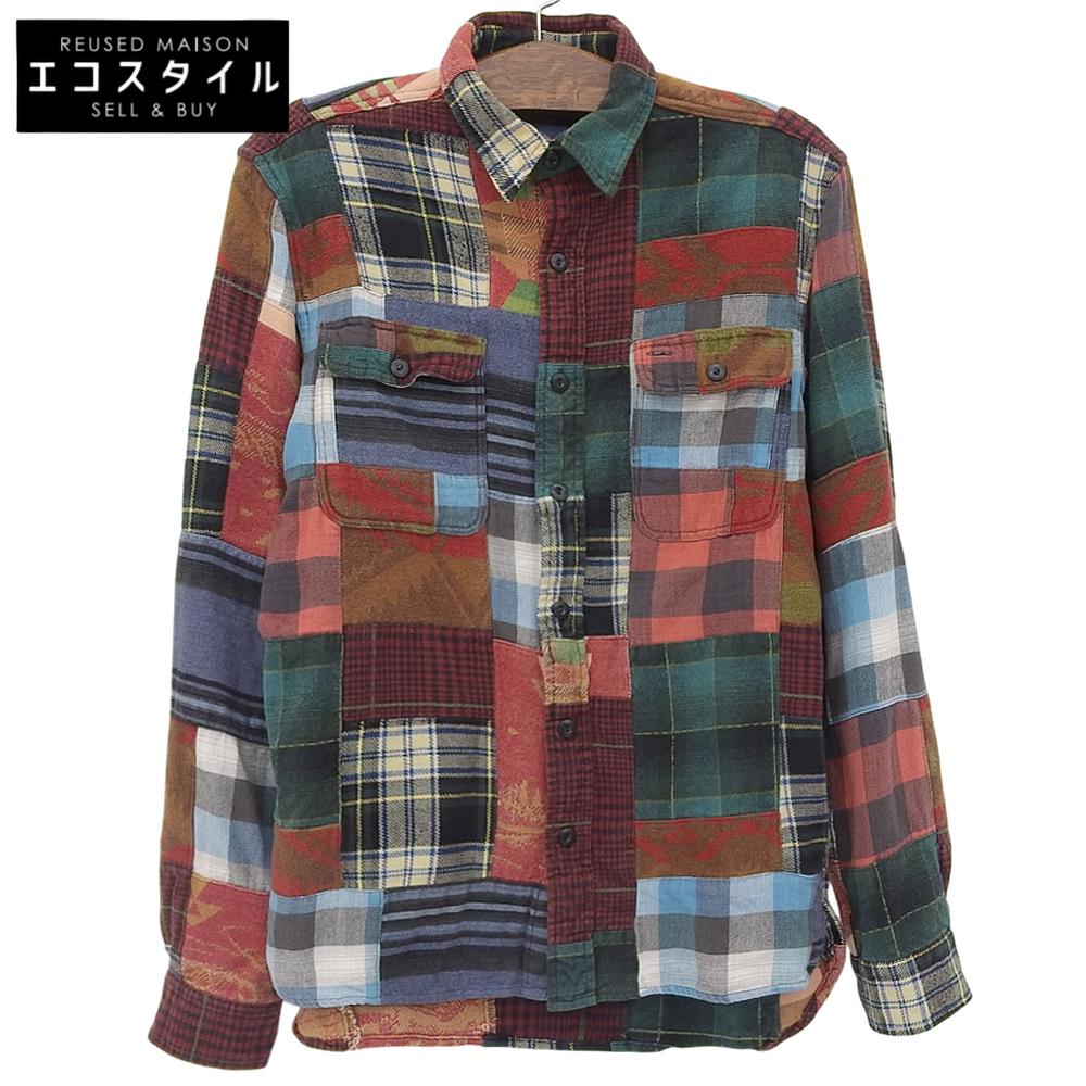 RRL Mattrock Patchwork Long Sleeve Shirt, Men's, Multicolor, Size M Tops M multicolorUsed