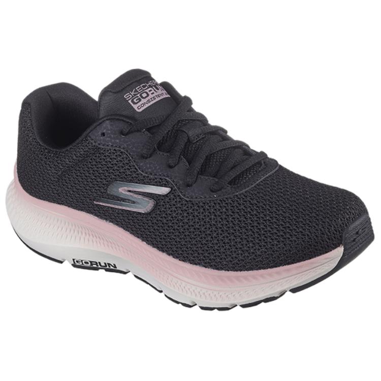 Skechers Go Run Consistent Comfortable Versatile Durable Lightweight Low-Top Running Shoes Women Running Shoes Black 128621-BKMV