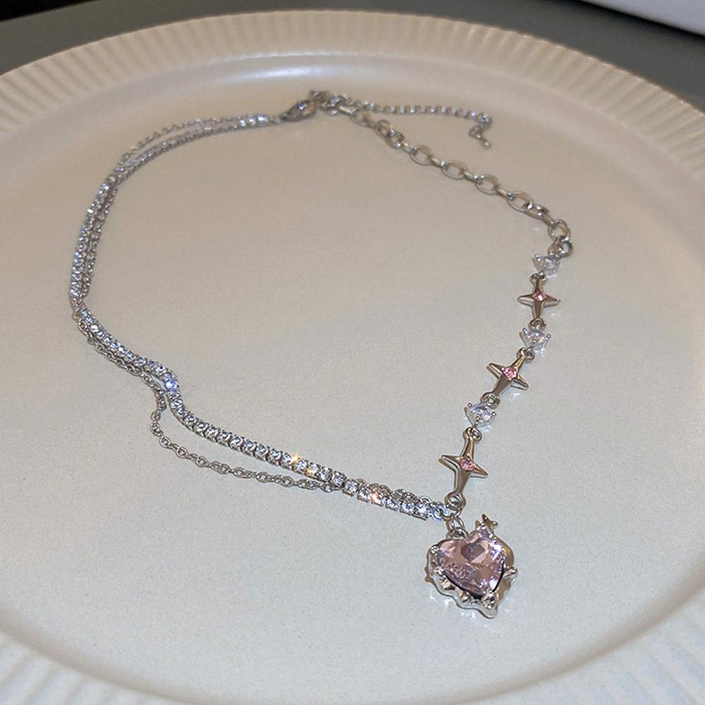 Sweet Cool Spice Girl Diamond Love Mang Star Necklace Necklace Wind Female Creative Fashion Des S8D2