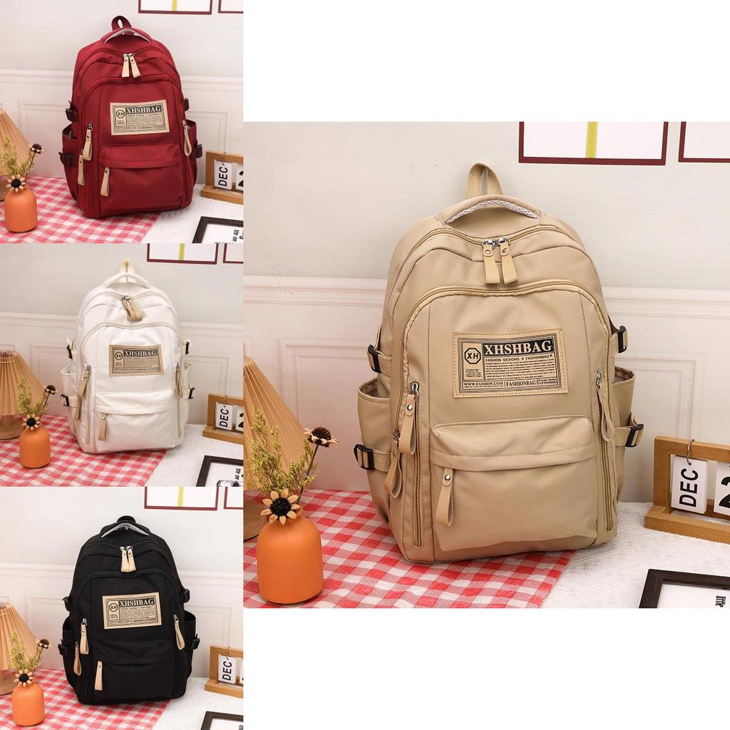 Stylish Nylon School Backpack For High School And College Students With Lightweight Design