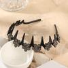Fluffy Texture Toothed Comb Headbands Plastic Face Wash Hairpin Retro Wave Hairband
