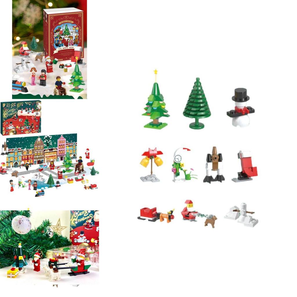Christmas Countdown Blind Box Advent Calendar Building Blocks Gift Set For Kids