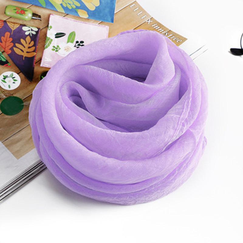 Square Color Solid Chiffon Korean Silk Scarf 70x70cm Summer Sunscreen Thin Transparent Gauze Neck Protection Womans Shawl P71