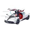 1:32 car spray sports car model with sound and light, manual door opening - ideal gift and fun toy inertia toy light music