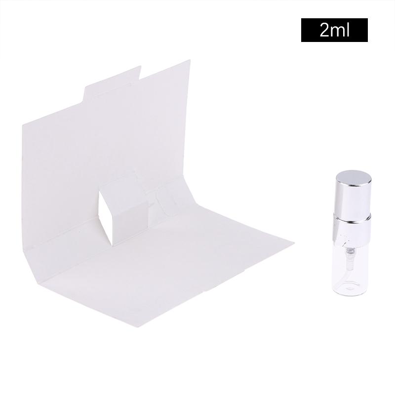 

5Pcs 2Ml 3Ml 5Ml Spray Bottle Refillable Perfume Bottle With Paper Card For Gift Sample Perfume Bottle Package 2ml