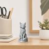 Figurine de Renard Géométrique Facettée Décoration aux Détails Délicats, Statue Assise Imprimée en 3D, Sculpture Ornementale Moderne pour Bureau à Domicile, Objet de Collection pour
