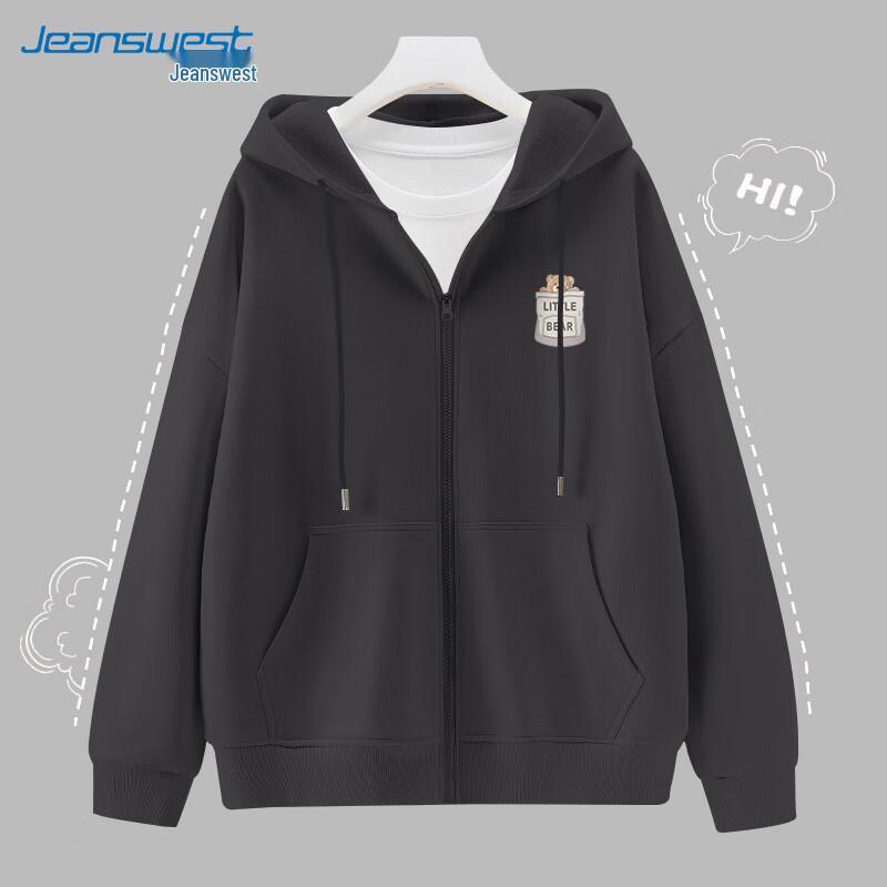 Jeanswest Women's Autumn Casual Zip-Up Hoodie