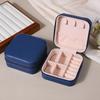 Portable Travel Jewelry Box - Mini Pu Leather Case With Soft Velvet Interior Compact Organizer For Rings Earrings Necklaces